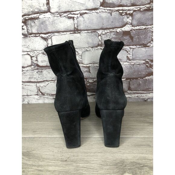 Loeffler Randall Isla Black Suede Leather Ankle Booties Boots Women 7B US/38EU - Picture 4 of 16